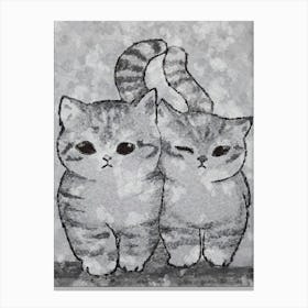 Couple Cats Canvas Print