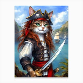 Pirate Cat 2 Canvas Print