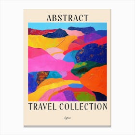Abstract Travel Collection Poster Syria 1 Canvas Print