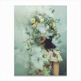 "Woman in Smoke and Fog" 1 Canvas Print