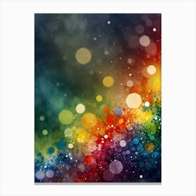 Abstract Rainbow Bokeh Canvas Print