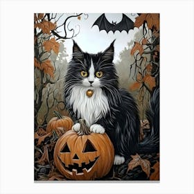 Halloween Cat 3 Canvas Print