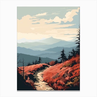 Appalachian Trail Usa 1 Hiking Trail Landscape Canvas Print by WanderWall  Prints - Fy