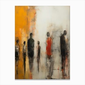 People Walking Style Abstract Canvas Print