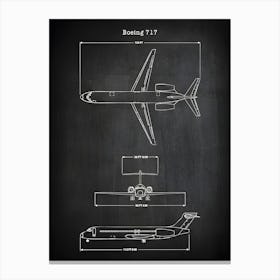 717 Airplane Decor Aircraft Decor Plane Decor Airplane Art Airplane Print Airplane Blueprint Airplane Art Va7171 Canvas Print