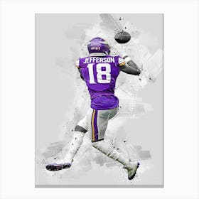 Justin Jefferson Minnesota Vikings Canvas Print