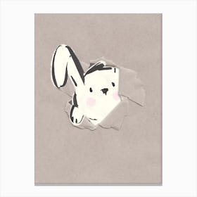 Peekaboo Bunny Character Canvas Print