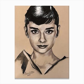 A portrait of Audrey Canvas Print