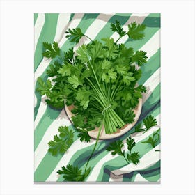 Cilantro Summer Illustration 5 Canvas Print