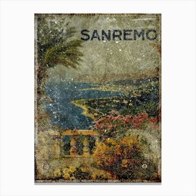 Vintage Travel Poster ― Sanremo Travel Poster Canvas Print