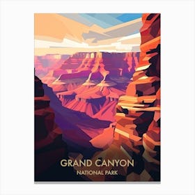 Grand Canyon National Park Travel Poster Illustration Style 6 Canvas Print