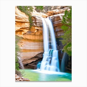 Calf Creek Waterfall, United States Majestic, Beautiful & Classic (1) Canvas Print