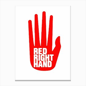 Red Right Hand nick cave Canvas Print