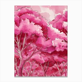 Pink Trees 1 Canvas Print