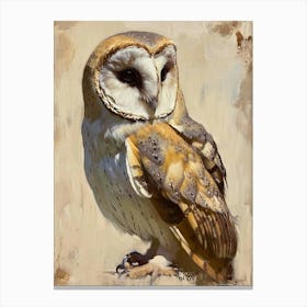 Australian Masked Owl Painting 8 Canvas Print