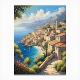 Village By The Sea 4 Canvas Print