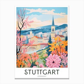 Stuttgart, Germany Maximalist Travel Poster Vibrant Colour  Canvas Print