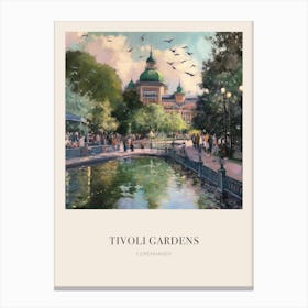 Tivoli Gardens Copenhagen Denmark 4 Vintage Cezanne Inspired Poster Canvas Print