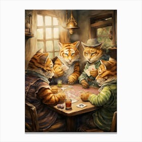 Tiger Illustration Board Gaming Watercolour 1 Canvas Print