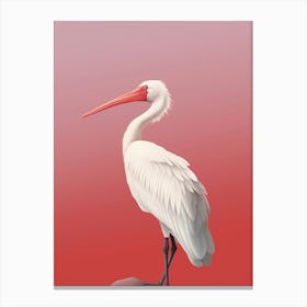 Minimalist Pelican 3 Illustration Canvas Print