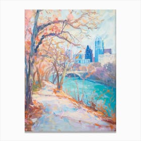 Red River Cultural District Austin Texas Oil Painting 3 Canvas Print
