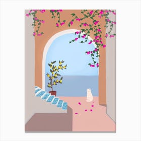 Cat In The Garden Canvas Print