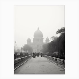 Delhi, India, Black And White Old Photo 4 Canvas Print
