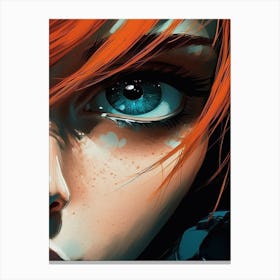 Girl With Red Hair art eye Canvas Print