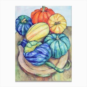 Kabocha Squash 2 Fauvist vegetable Canvas Print
