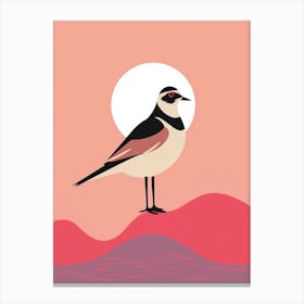 Minimalist Lapwing 4 Illustration Canvas Print