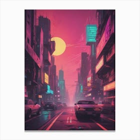 Cyborg City Canvas Print