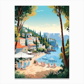 Budva Montenegro 3 Illustration Canvas Print