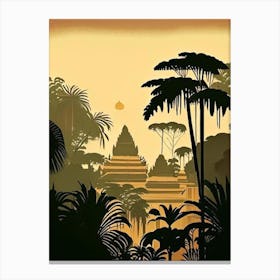 Siem Reap Cambodia Rousseau Inspired Tropical Destination Canvas Print