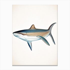 Cookie Cutter Shark 2 Vintage Canvas Print