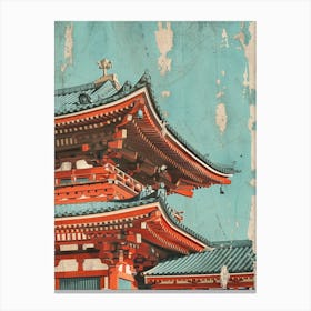Japanese Strine Mid Century Modern 3 Canvas Print