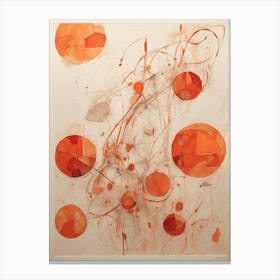 Orange Circles Canvas Print