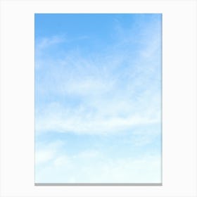 Blue Sky With Clouds 4 Canvas Print