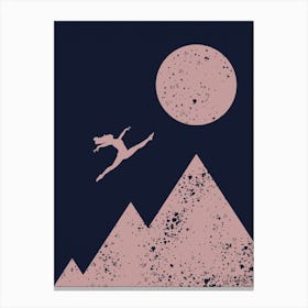 Go to The Moon Blue Background Canvas Print