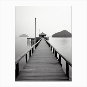 Langkawi, Malaysia, Black And White Old Photo 2 Canvas Print