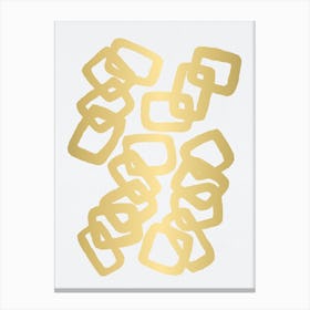 Rectangle Chain Gold Canvas Print