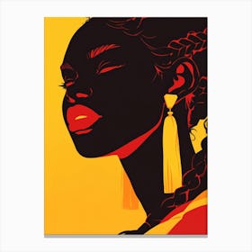 Black Girl With Braids Canvas Print