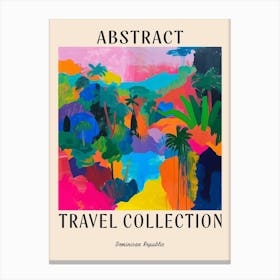 Abstract Travel Collection Poster Dominica 3 Canvas Print