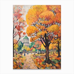 Autumn City Park Painting Ueno Park Tokyo 1 Canvas Print