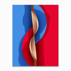 Blue And Red Spiral 1 Canvas Print