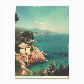 South Of France Polaroid Inspired 4 Canvas Print