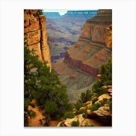 Grand Canyon National Park United States Of America Vintage Poster Canvas Print