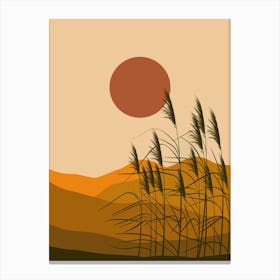 Sunset In The Countryside Canvas Print