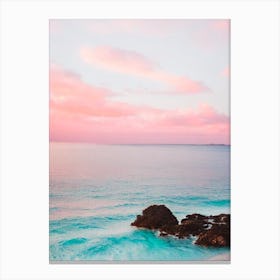 Magens Bay Beach, Us Virgin Islands Pink Photography 1 Canvas Print
