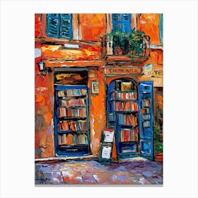 Rome Book Nook Bookshop 2 Canvas Print
