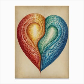 Two Sided Heart Canvas Print